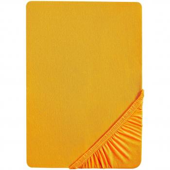 Biberna 77155/530/040 - Sábana bajera ajustable elástica, para una cama individual de 90 x 190 cm hasta 100 x 200 cm, color amarillo
