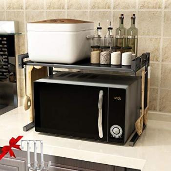Froggen Estante de Horno para microondas, Soporte Extensible para Microondas Estante para Horno de sobre encimera de Cocina Estanteria 40~60x36x42cm