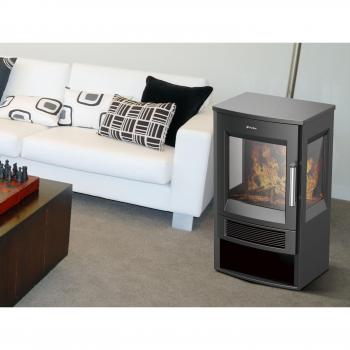 Estufa eléctrica grande de suelo con control WiFi por app 1800 W PURLINE CHE-720 B Negra