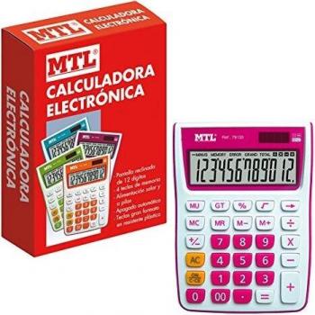 MTL 79133 - Calculadora mediana, color burdeos