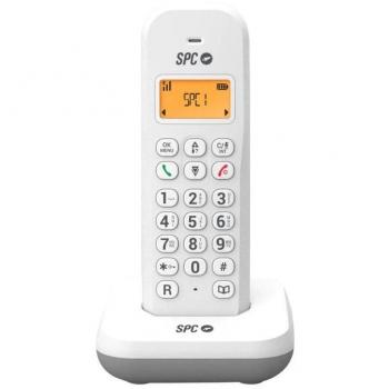 Teléfono Inalámbrico SPC Keops 7334B, Identificación de Llamadas, Modo Eco, Pantalla Iluminada, 5 Melodías, Agenda 50 Contactos, Blanco