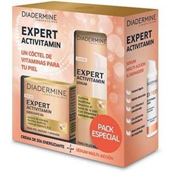 Diadermine Pack Expert Activitamin Crema de Día + Serúm, Pieles Maduras y Apagadas - 90 ml