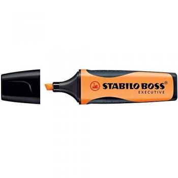 Marcador Fluorescente Premium Stabilo Boss Executive Naranja - Trazo 2 y 5mm - Recargable - Tinta Base Agua