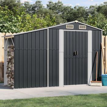 vidaXL Garden Shed Anthracite 277x93x179 cm Galvanised Steel