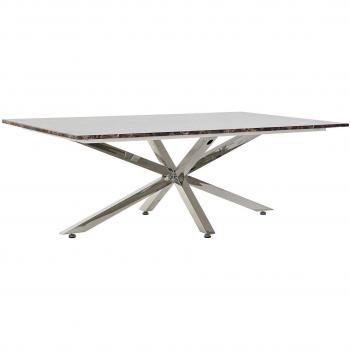 Mesa de Centro DKD Home Decor Plateado Mármol Acero Plástico 130 x 80 x 45 cm