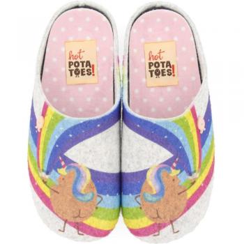 ZAPATILLAS DE CASA HOT POTATOES LAMBACH 64639 GRIS - Calzado de casa de Mujer y Niña