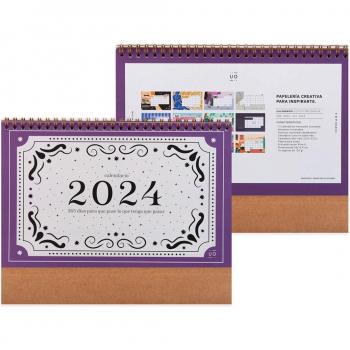 Calendario de sobremesa 2024 Y que pase lo que tenga que pasar - 150x240 mm - Multicolor - Español
