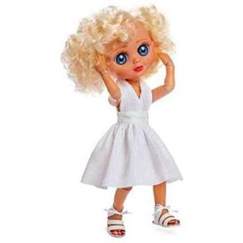 Muñeca Berjuan The Bigger Luxury Dolls Marilyn 35 cm, muñeca realista con 13 articulaciones, inspirada en artistas (Rockstar Inspirada en Marilyn)