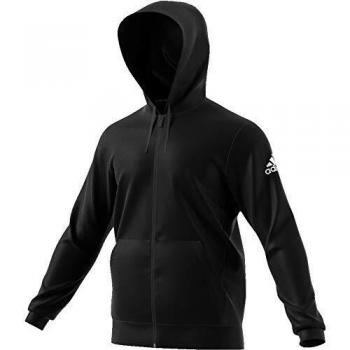 adidas M Mh Plain FZ Sudadera, Hombre, Black/White, S