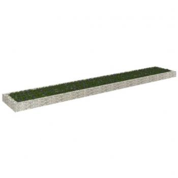 vidaXL Gabion Raised Bed Galvanised Steel 600x100x20 cm