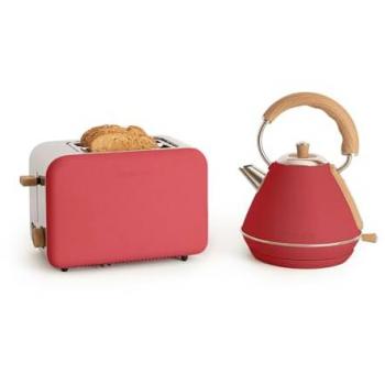 Pack Tostadora Retro Roja + Hervidor de Agua Retro 1L
