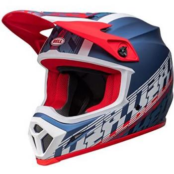 Casco de Cross BELL MX-9 Mips® Offset Azul Metálico-Blanco
