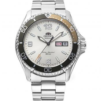 Orient Mako III 200m Automatic Diver Men's Watch - Champagne Silver Stainless Steel