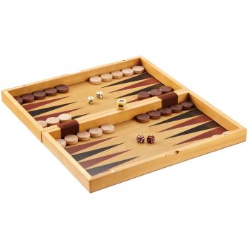 Backgammon Mediano con Cierre Magnético de Madera