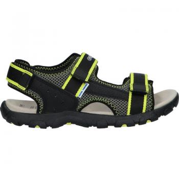 Sandalias de Niño Geox Modelo Jr Sandal Strada A, Color Negro con Fluorescente Amarillo, Referencia J1524A 014CE J S STRADA C9151