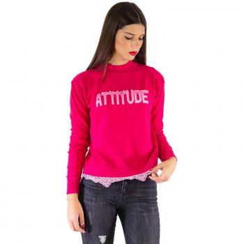GUESS Maglia Pullover Donna Fuxia