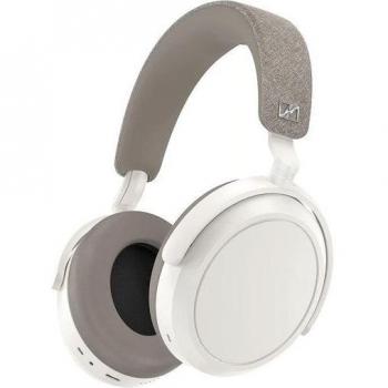 Sennheiser Momentum 4 Wireless Over-Ear Headphones (M4AEBT) - White, Bluetooth, Noise-Cancelling, Adaptive Noise Cancellation, 60h Battery Life, Customizable Sound, Lightweight Folding Design