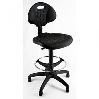 Taburete Unisit Esos E2 Respaldo Negro - Ergonómico y Altura Regulable