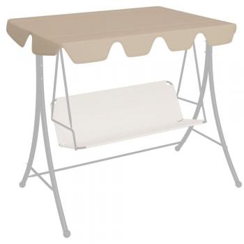 vidaXL Replacement Canopy for Garden Swing Beige 150/130x105/70 cm