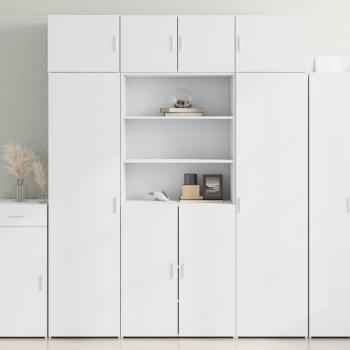 Armario aparador alto blanco de madera multicapa y ingeniería 80x42,5x185 cm