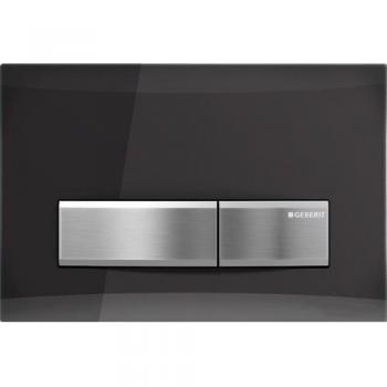 Geberit - Pulsador Geberit Sigma50, Para Doble Descarga: Vidrio Ahumado Espejado