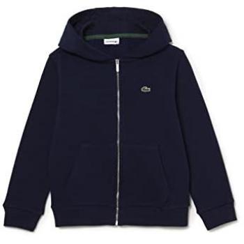 Sudadera Lacoste SJ9723-00 para Niño con Capucha, color azul marino, talla 4 años, diseño clásico con logo y cierre completo