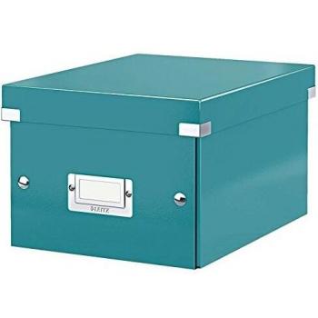 Caja de almacenamiento Leitz Click & Store Wow Formato S, DIN A5, color azul hielo