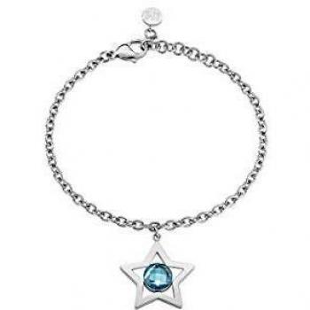 Morellato Cosmo Stainless Steel Women's Bracelet with Star Pendant and Blue Crystal SAKI08