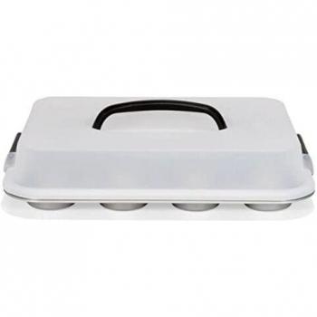 Molde para 12 Muffins con Tapa Silver Top Patisse