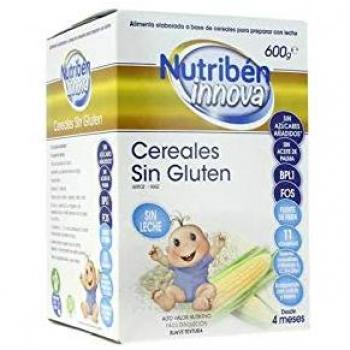 Nutribén Papillas Innova Cereales sin Gluten, Alimento Para Bebés Desde Los 4 Meses, 600g