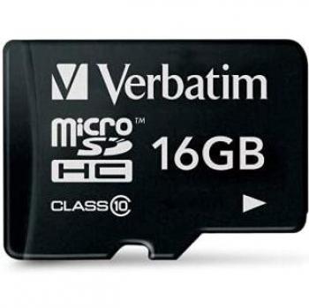 Verbatim Premium 16 GB MicroSDHC Clase 10 UHS-I - Tarjeta de Memoria Rápida