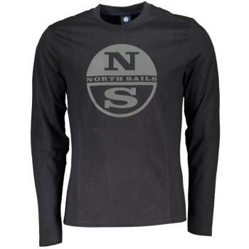 North Sails Black Cotton Long Sleeve T-Shirt - XL