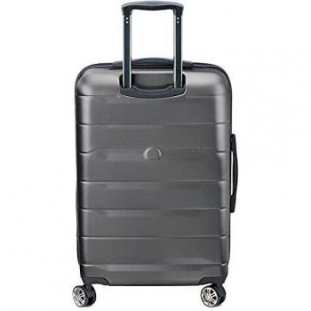 Delsey Comete + 67 cm Trolley Suitcase with 4 Double Wheels, Black, 64 L Capacity