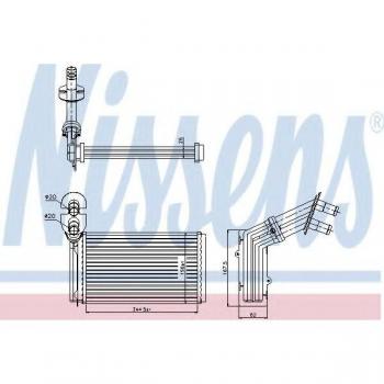 Calefactor NISSENS 73973 - Intercambiador de calor para calefacción interior, diseño eficiente, compatible con múltiples modelos de vehículos, fácil instalación, materiales duraderos y alta resistencia térmica