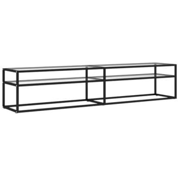 Mueble TV Multimedia Estantería Buffet Transparente 200 x 40 x 40,5 cm Vidrio Templado