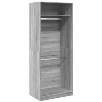 Armario de madera de ingeniería gris Sonoma 80x50x200 cm