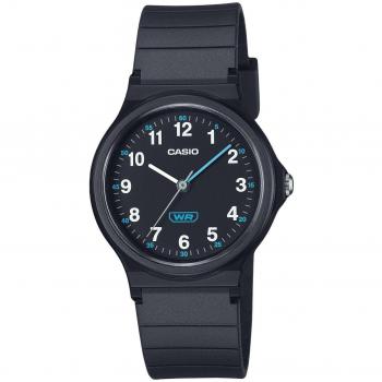 Casio Pop Analog Black Women's Watch - Bio-Based Resin Strap, Black Dial Quartz LQ-24B-1B