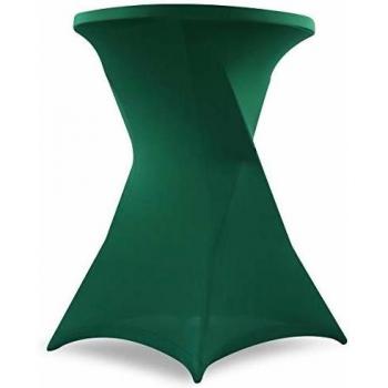 Mesa alta verde 110x80 cm con cubierta protectora