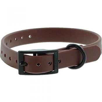 Collar para perro de doble hebilla Canihunt Ctech - 6 colores - 2 anchos (3/8 mm) - material PVC - tamaño 1.9 x 0.4 x 45 cm - color marrón