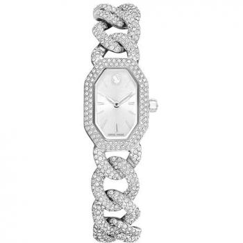 Swarovski Dextera Chain Women's Watch - Swiss Made Silver Tone Stainless Steel with Crystal Accents