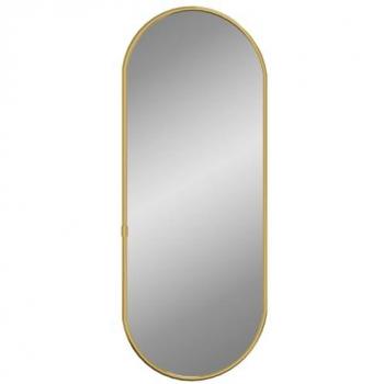 Espejo de Pared Ovalado Dorado 60x25 cm Decoración Colgante para Dormitorio, Tocador, Habitación, Salón, Pasillo, Cuarto de Baño y Entrada