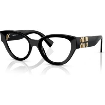 Miu Miu MU01VV 1AB1O1 Women's Eyeglasses Black Size 50 (Frame Only) - Blue Light Block Available