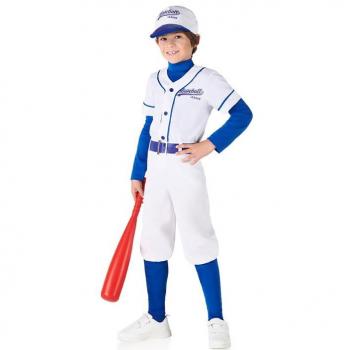 Kimokawaii Disfraz de Beisbolista blanco y azul para niño
