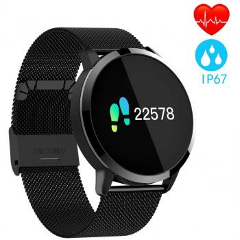 Pulsera Actividad Inteligente full OLED táctil Reloj Podometro Pulsera Hombre Mujer Impermeable IP67 Color Monitor de Frecuencia Cardiáco Reloj Inteligente para IOS y Android