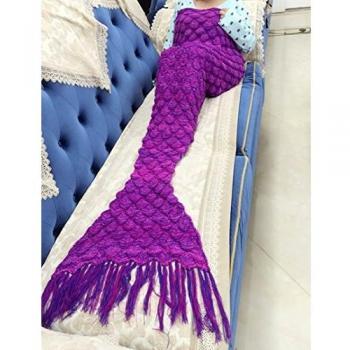 YOWAO Manta de Cola de Sirena, Escamas de Pescado Patrón Suave Todas Las Temporadas Mantas para Dormir