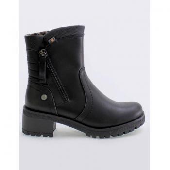 Botín Refresh 170179 para Mujer, Color Negro, Talla 41, con Tacón de 5 cm y Cierre de Cremallera