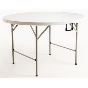 Mesa Plegable Redonda Utika Blanca 120 cm