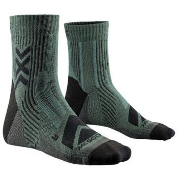 Calcetines X-Bionic Hike Perform Merino Ankle verde - 45-47, Unisex adulto, Dark Sage/Black