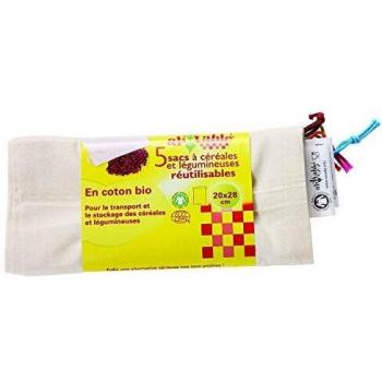 ECODIS Bolsa Cereales y Legumbres 20x28cm 5 uds