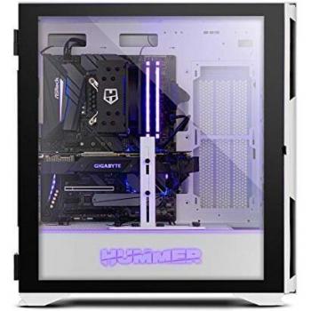 Hummer Nexus -NXHUMMERNXSWH- Caja PC tamaño extra ARGB E-ATX, ATX, M-ATX-ITX, panel lateral crital templado, 4 ventiladores 120m incluidos, espacio hasta 9 ventiladores, color blanco